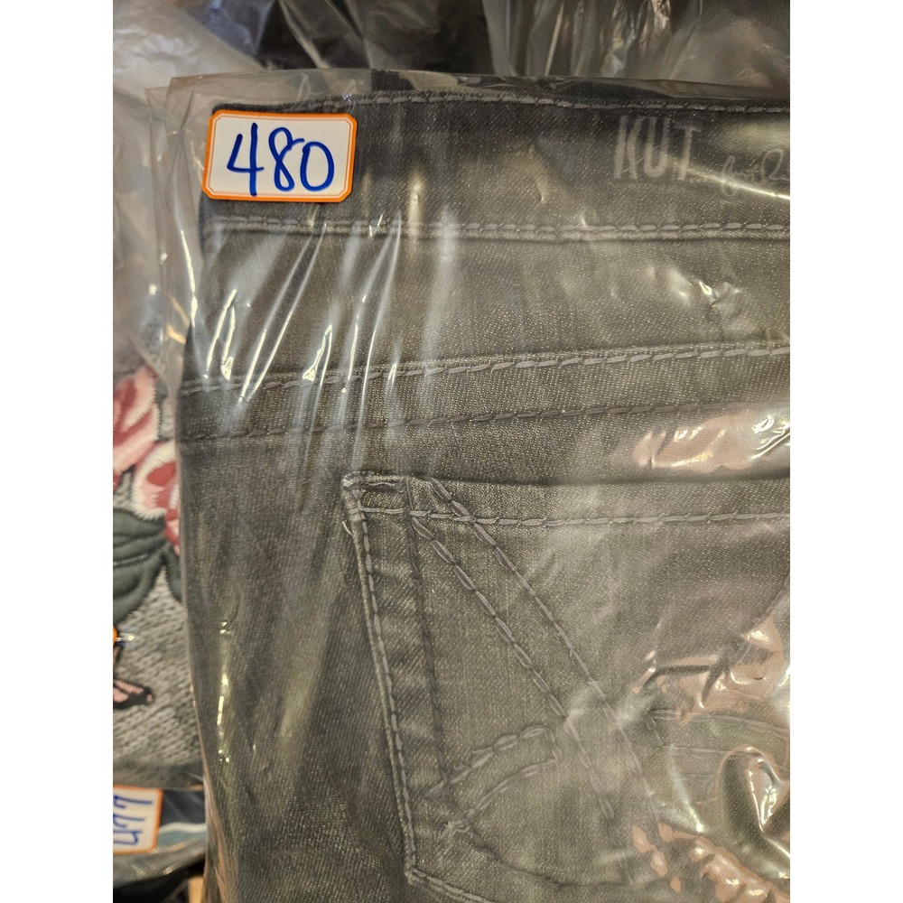 KUT from the Kloth Sz 14 Mia Skinny Jeans Stone Washed Black #480 - Picture 10 of 10